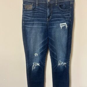 Women's 2013 American Eagle Jeans Hi Rise Jegging Super Stretch Size 10